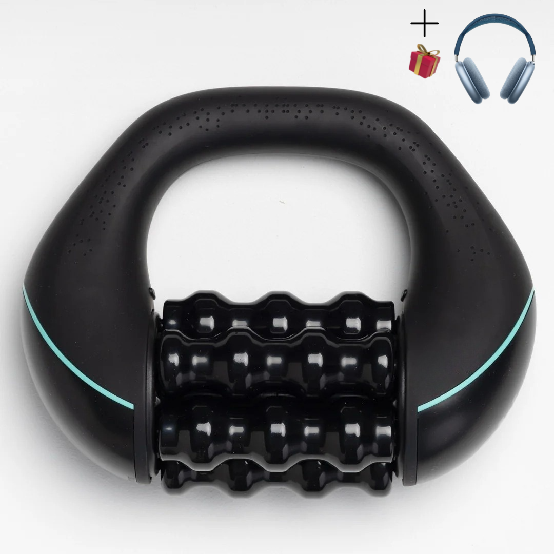 Mini masseur à percussion roulante – Massage complet du corps, récupération musculaire + Casque Bluetooth