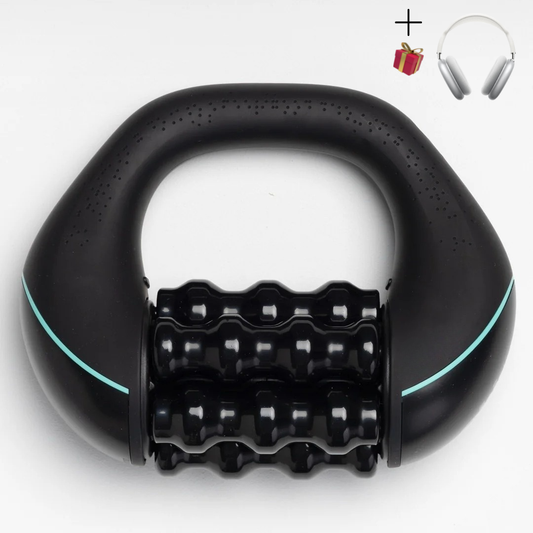 Mini masseur à percussion roulante – Massage complet du corps, récupération musculaire + Casque Bluetooth