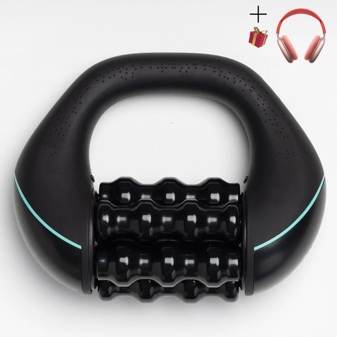 Mini masseur à percussion roulante – Massage complet du corps, récupération musculaire + Casque Bluetooth