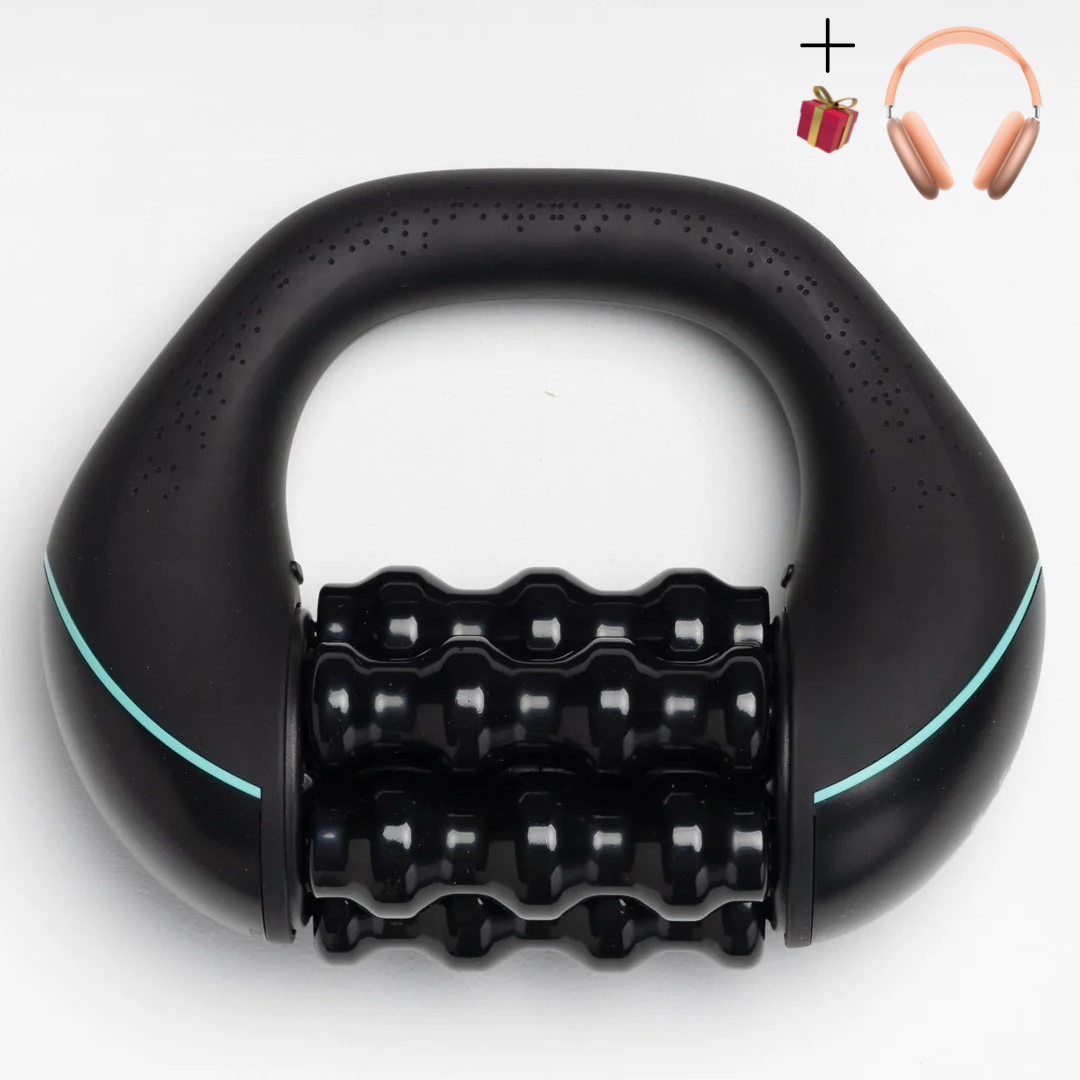 Mini masseur à percussion roulante – Massage complet du corps, récupération musculaire + Casque Bluetooth