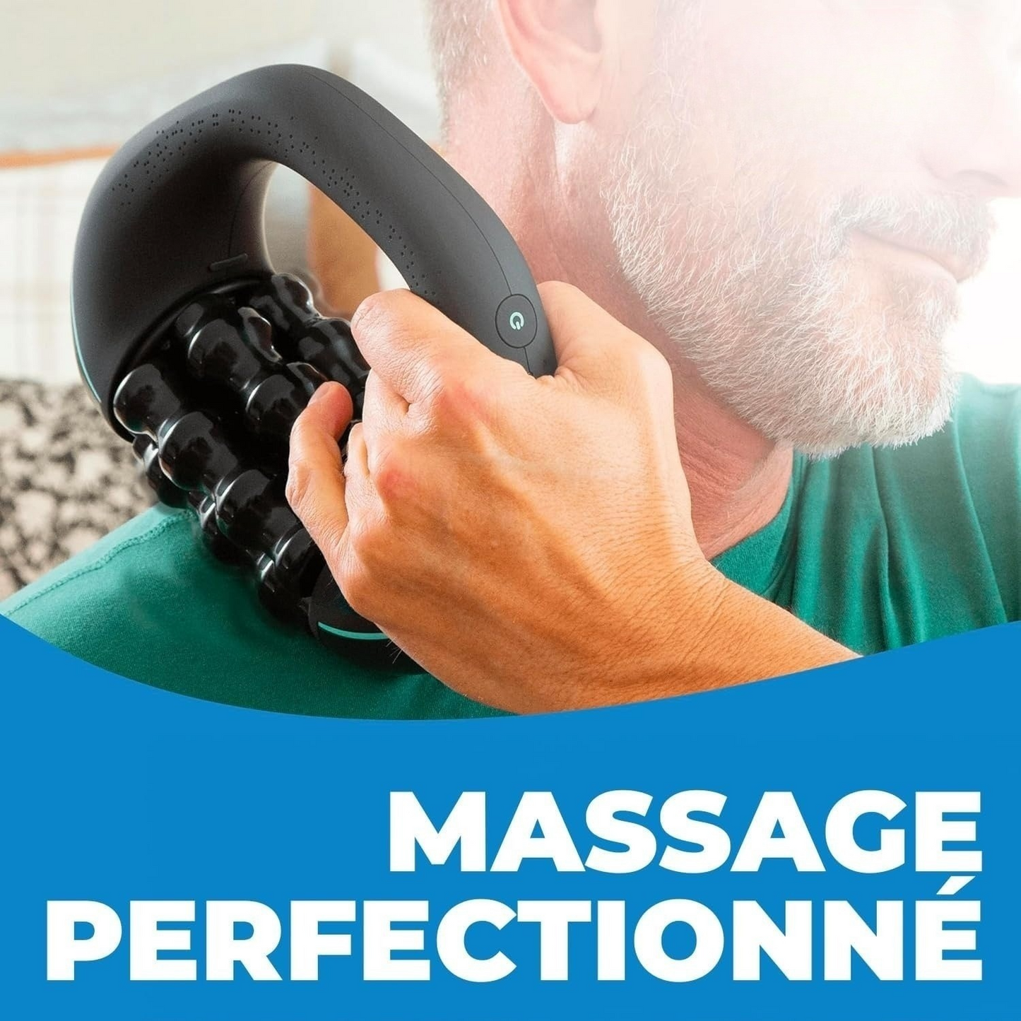 Mini masseur à percussion roulante – Massage complet du corps, récupération musculaire + Casque Bluetooth