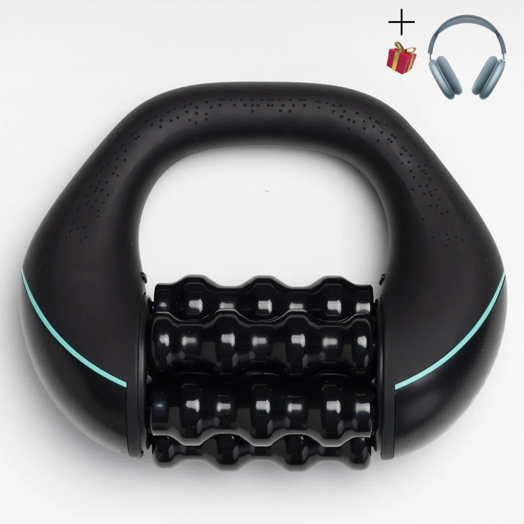 Mini masseur à percussion roulante – Massage complet du corps, récupération musculaire + Casque Bluetooth